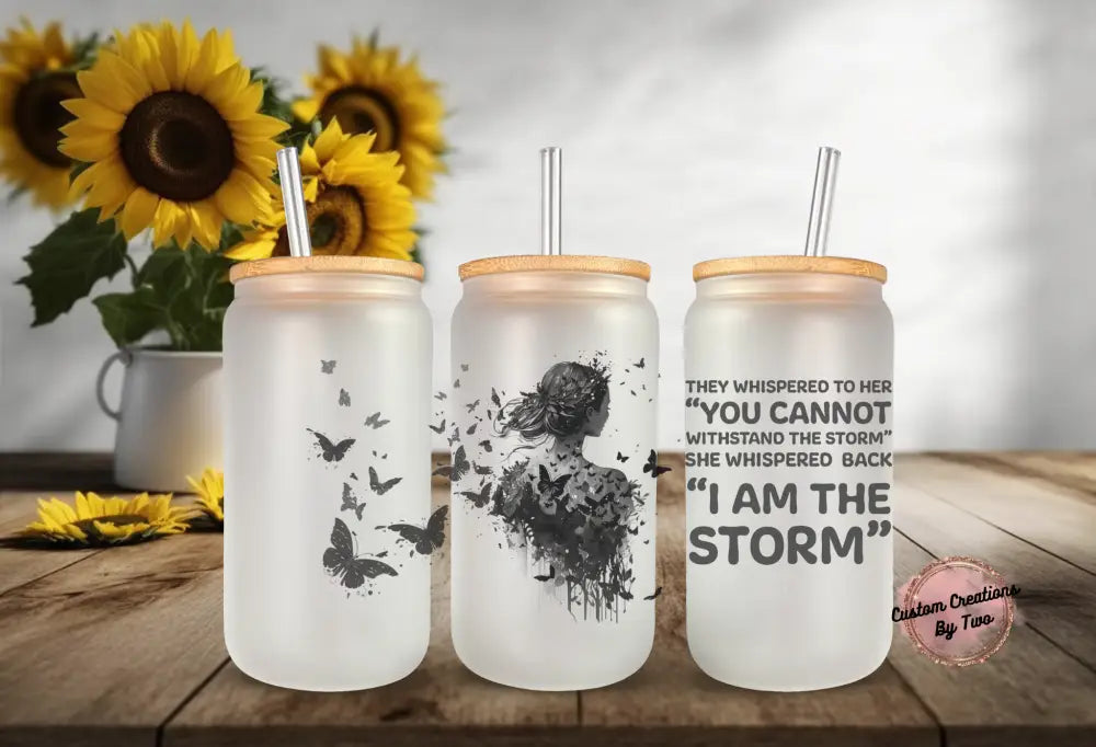 I Am The Storm Beer Can Glass Can Glass