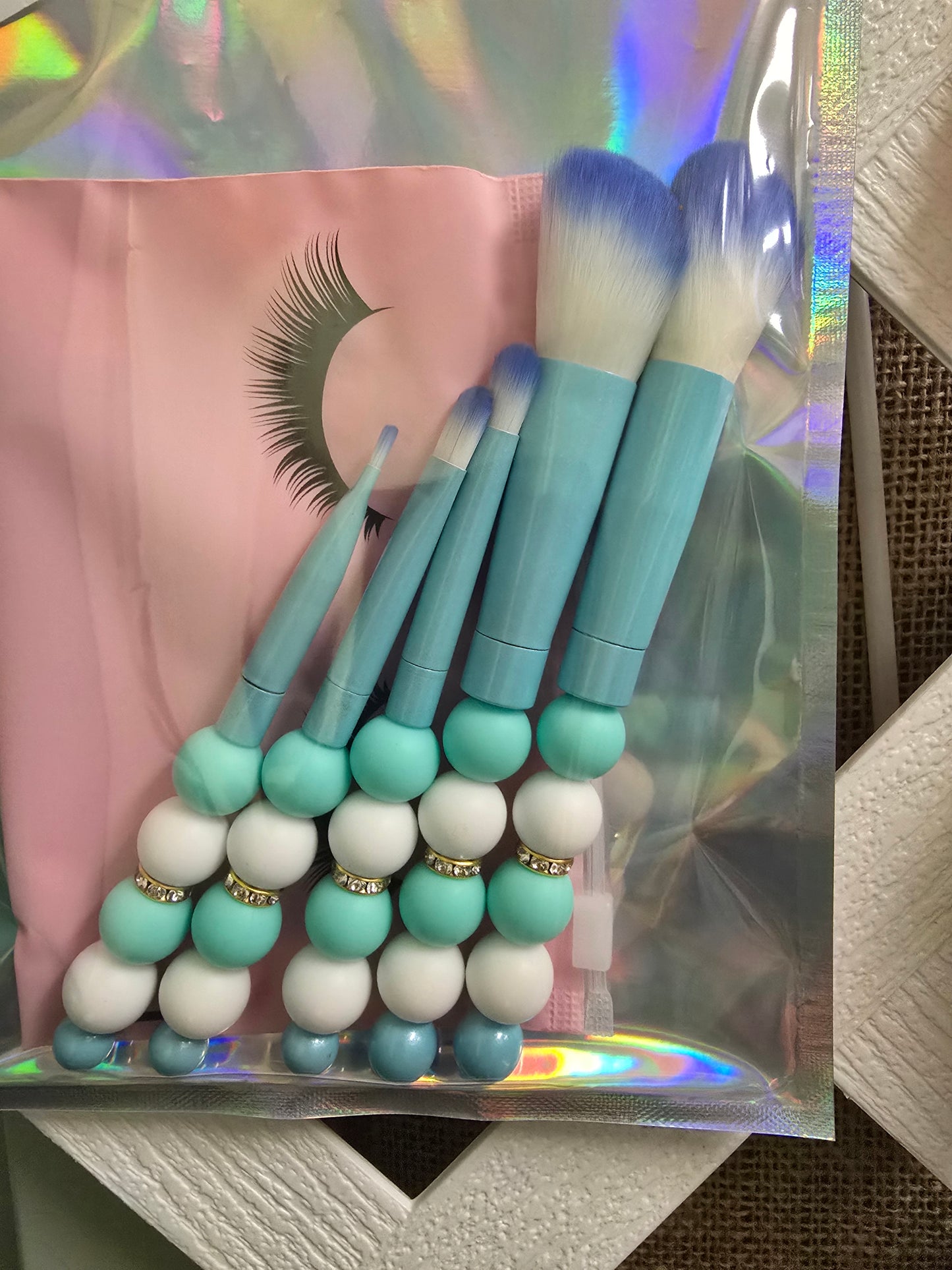 Beaded Makeup Brushes