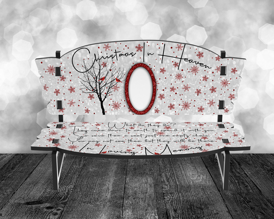 Christmas in Heaven memory bench