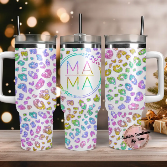 Mama Glitter 40 Oz Tumbler