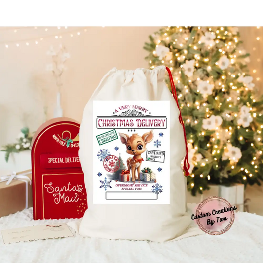 Personalized Reindeer Santa Sak