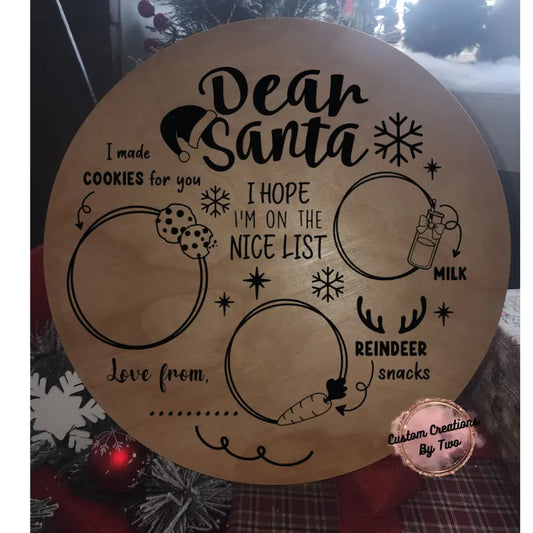 Personalized Santa Cookie Tray