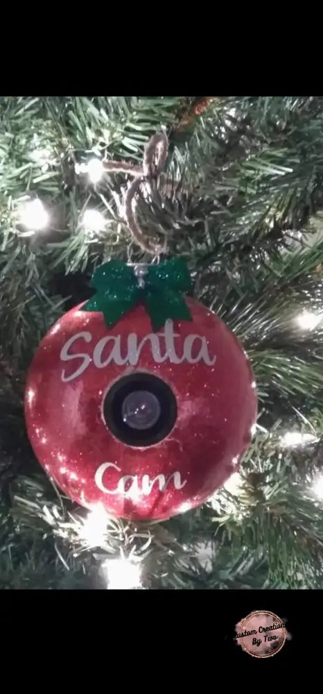 Santa And Elf Cam Ornament