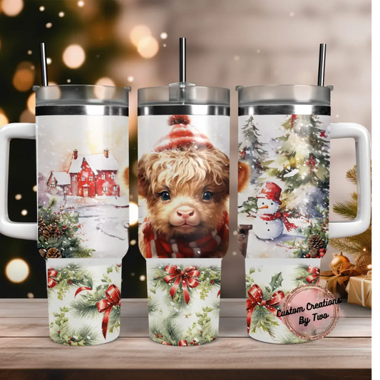 Santa Heifer Tumbler 40 Oz