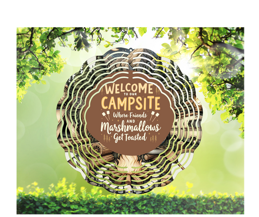 Welcome To Campsite Wind Spinner