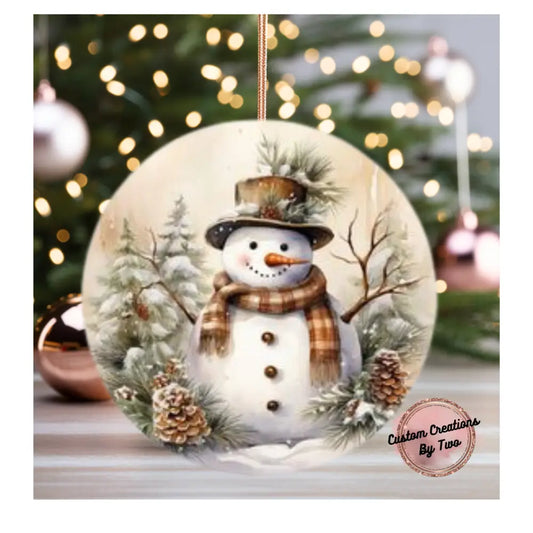 Winter Wonderland Snowman Ornament Ornament